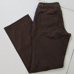 Coldwater Creek Brown Knit Denim Boot Cut Pants Size 8